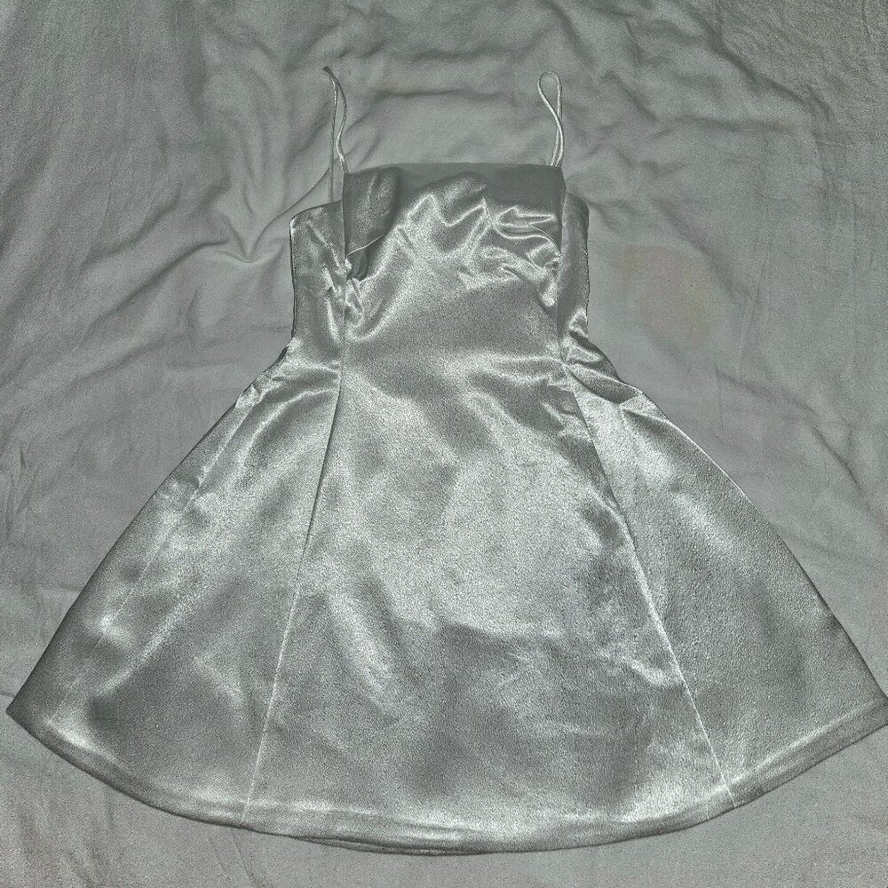 0/2 XS/S Satin White Mini Dress